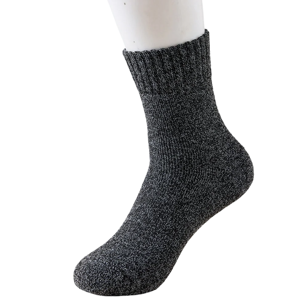 5 Paar/Lot Herren Winter Superdick Thermosocken Wolle Herren Damen Einfarbige Hochwertige Wollsocken Kälte- und Schneeschutz Warme Wollsocken – Detail 6