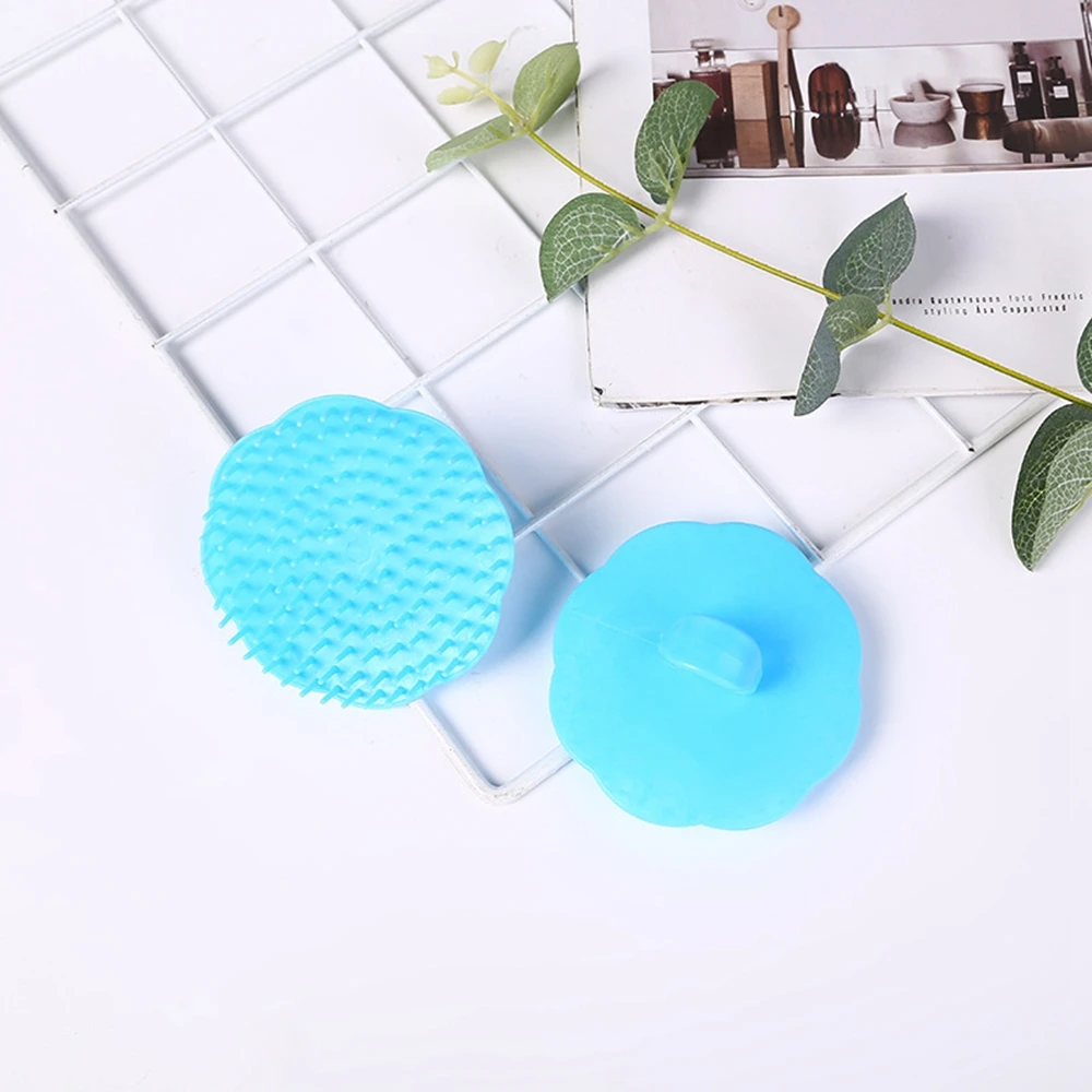 Soft Plastic Head Massage Cleaning Brush For Washing Hair Portable Bath Massage Comb Shampoo Brush Bath Accessories Random Color