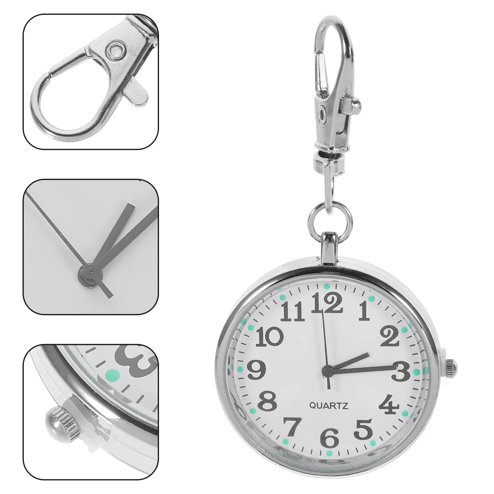

Fashion Keychain Pendant Clip-On Portable Nurse Watch Small Metal Watch For Women Doctors Nurse Watches For Women Gift
