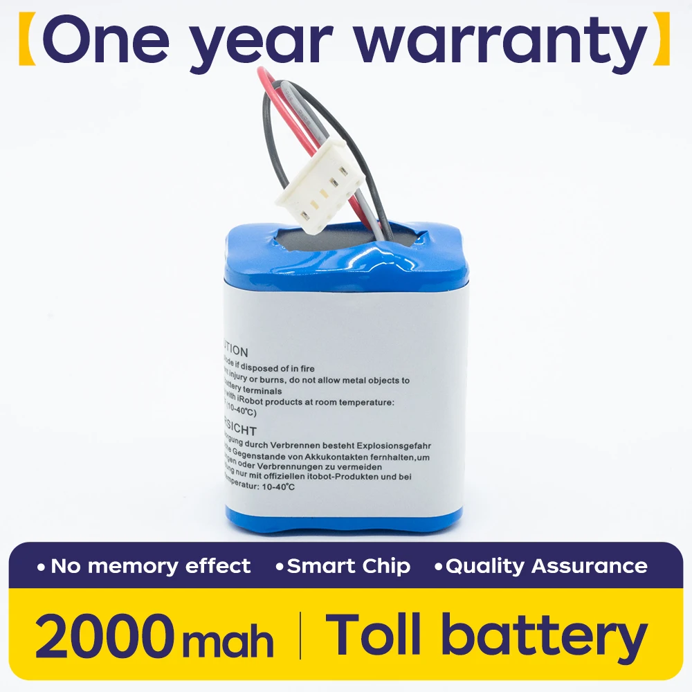 

SOMI 7.2V 2000mAh Battery Rechargeable Battery for IRobot Braava 380T 380 381 Mint 5200 5200C Accessories Replacement Bateria