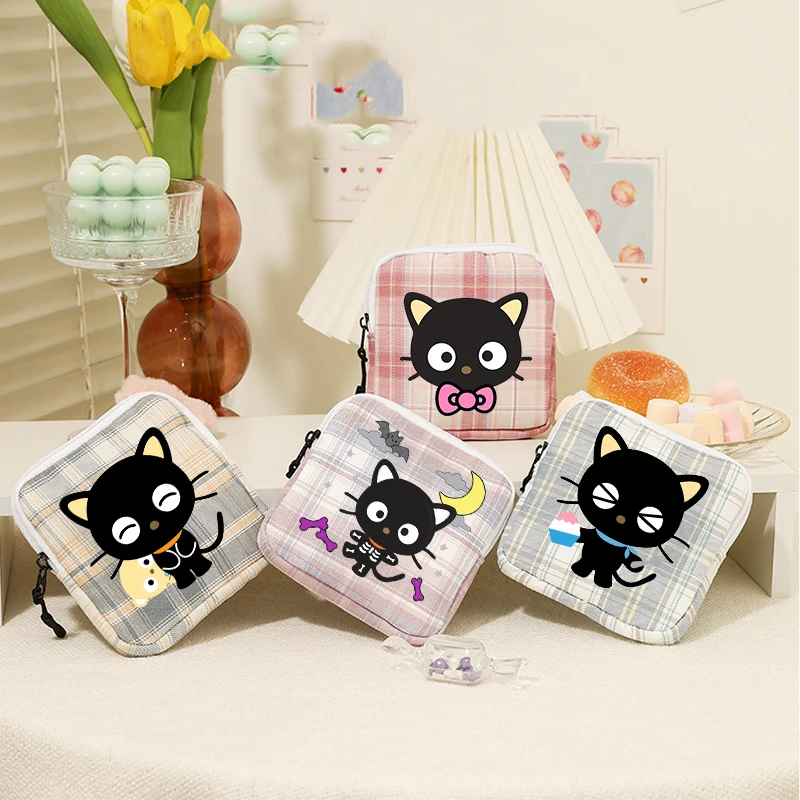 new kawaii Women Tampon Storage Bag Chococated Sanitary Pad Pouch Napkin Cosmetic Bags Cute Mini Makeup Pouch Small Coin Purses
