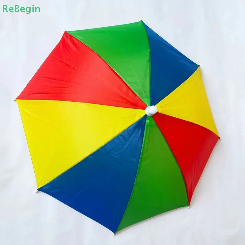 Portable Rain Hat Outdoor Folding Umbrella Fishing Sunshade Anti-UV Camping Fishing Headgear Hat Beach Headgear Accessories