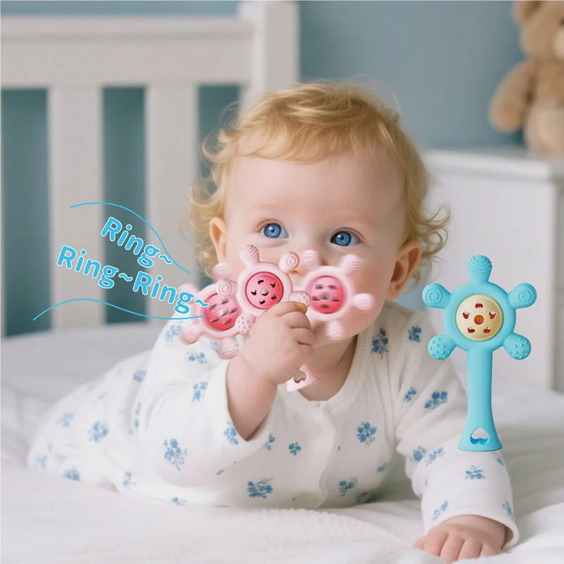 طفل مكافحة الأكل اليد لغز التعليم المبكر اليد رنين مهدئا الأسنان طحن عصا تجتاح لعبة تدريب #3