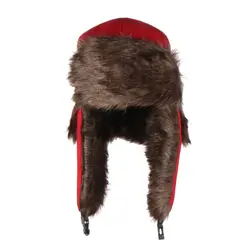 Men Women Trapper Bomber Hats Russian Ushanka Warm Winter Fur Earflap Ski Hat