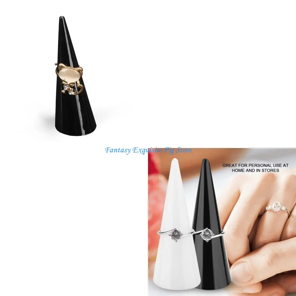 

3 упаковки пластиковых колец, держатели для дисплеев, прозрачные черно-белые органайзеры для ювелирных изделий, подставка