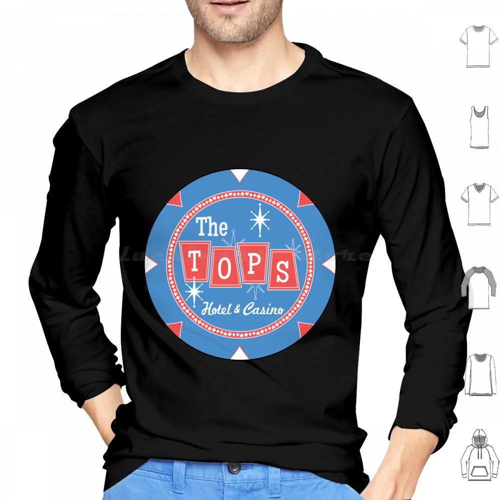 The Tops Casino Chip Hoodie cotton Long Sleeve New Vegas Fonv Googie Mid Century Benny Gecko The Tops What In The