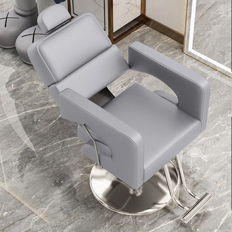 Ergonomic Beauty Barber Chairs Reception Makeup Backrest Men's Barber Chairs Professional Hairdresser Cadeira Facility Furniture