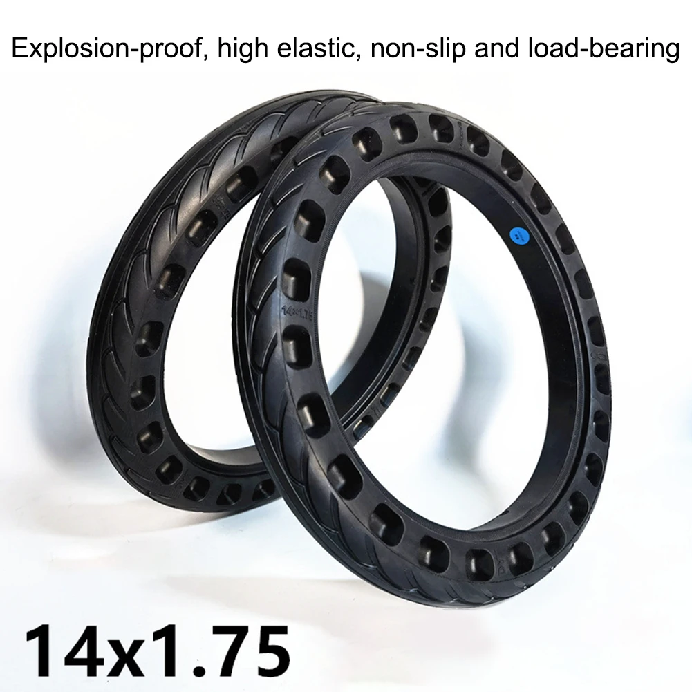 1pc 14x1.75 Solid Tyre Explosion-proof 14 Inch Tire Anti-Puncture For E-bike Bicycle Electric Scooters Balance Cars Solid Tyre