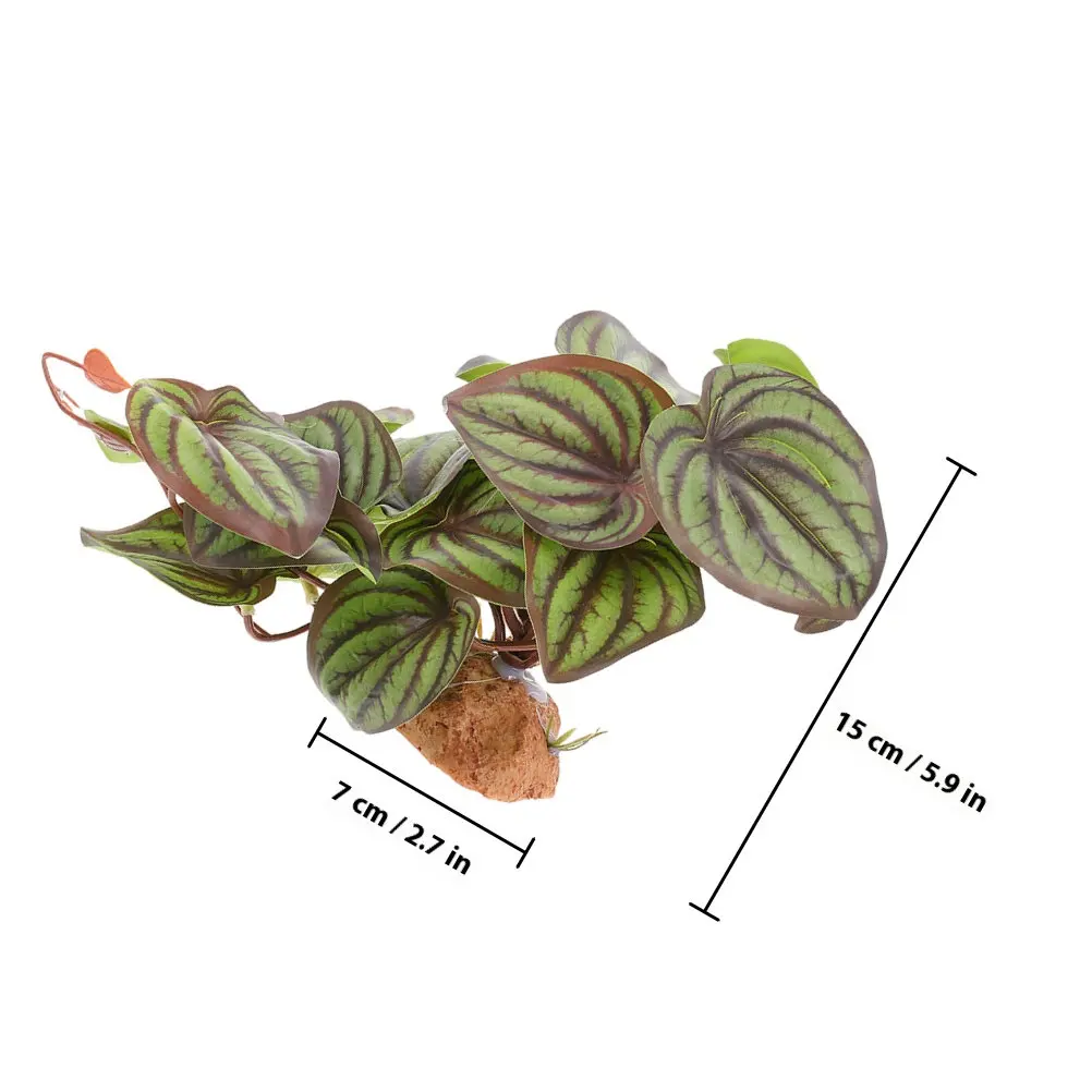 High Quality Simulation Terrarium Plants Reptile Tank Aquarium Fish Tank Decor Fake Plant for Lizard Chameleon Corn Snake - view 4
