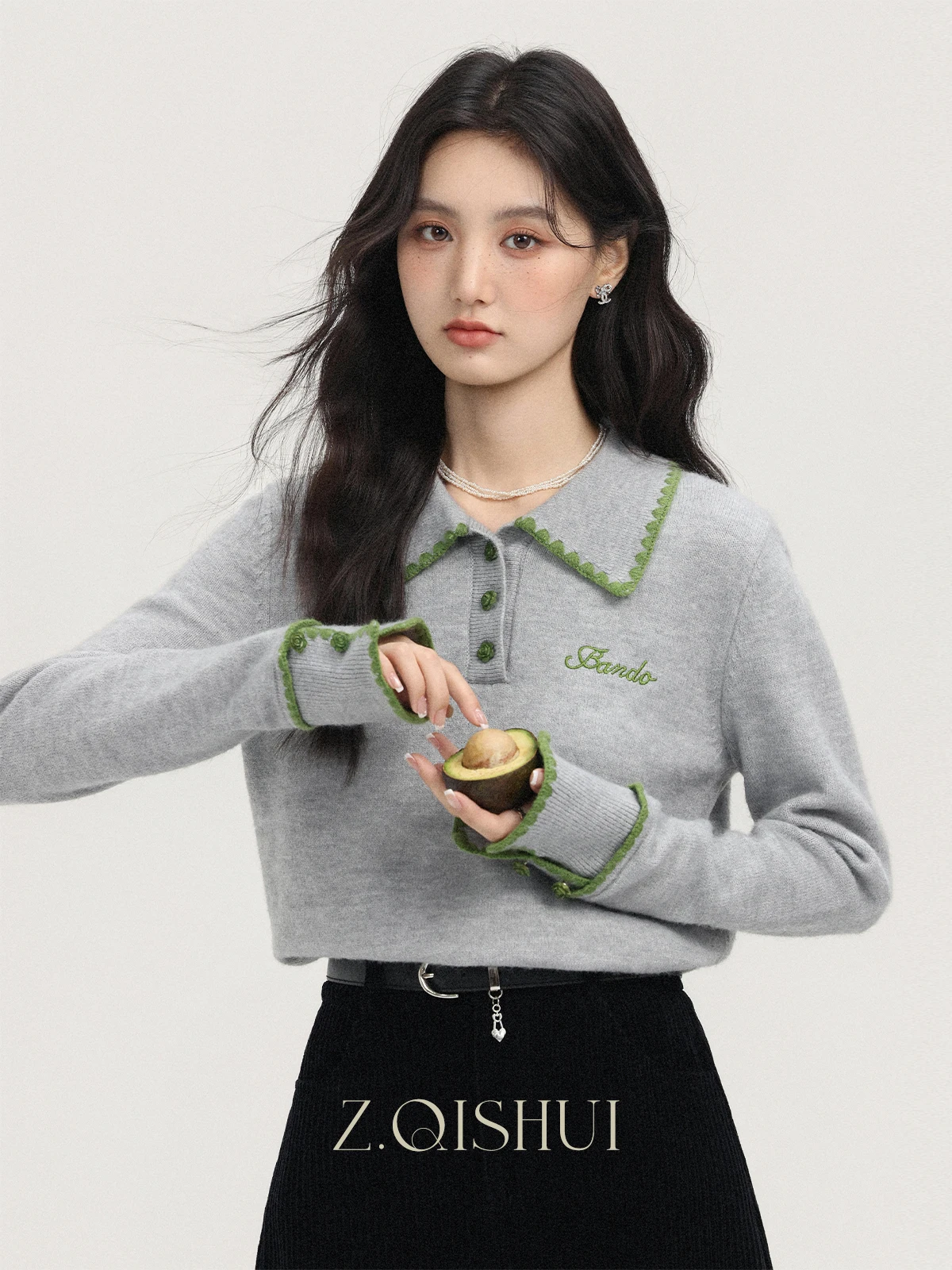 

Свободный женский вязаный свитер: мягкий и удобный, с воротником в стиле колор-блок, осенне-зимняя новинка, повседневный модный топ