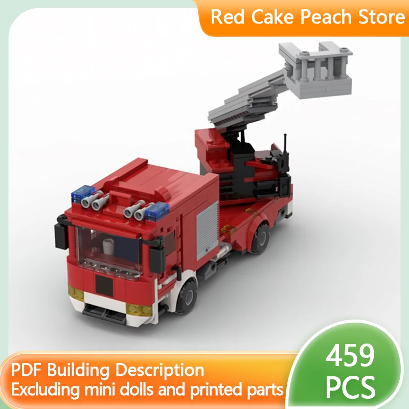 

Модель городской спасательной техники MOC, строительные кирпичи, пожарная лестница, кран, модульная технология, детские праздничные подарки, сборные игрушки, костюм