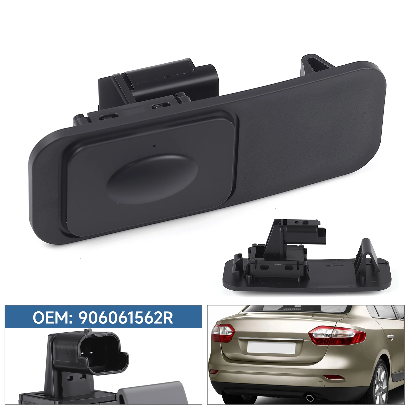 

New Car Rear Trunk Tailgate Release Switch Boot Hood Button Handle Black For Renault Fluence 2013- Megane II MK2 OEM 906061562R