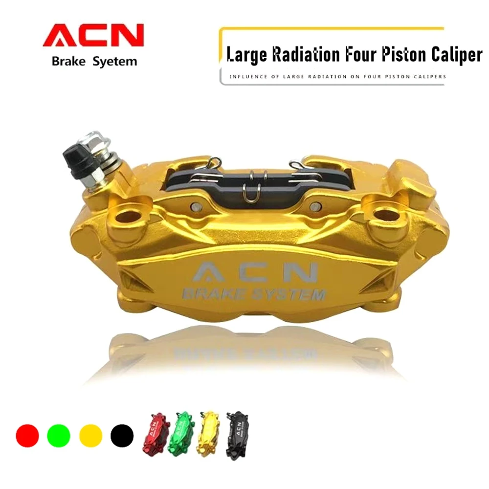 

Универсальные обновленные гоночные кованые 4-поршневые тормозные суппорты с ЧПУ для мотоцикла, передние и задние колесные тормоза, монтаж 108 мм для Yamaha Honda