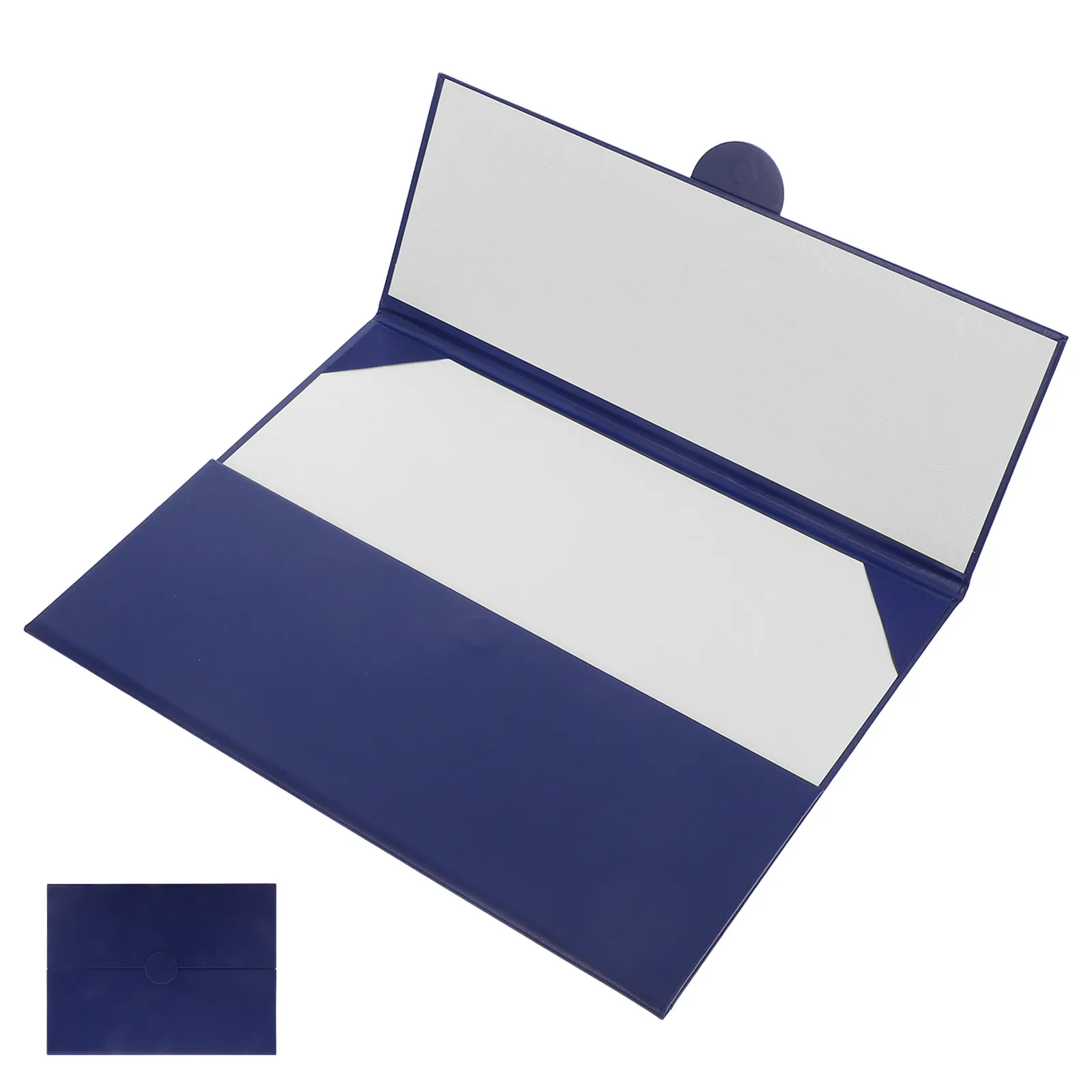 Trifold Graduation Certificate Holder PU Diploma Cover Protective Document Folder Multifunctional Award Certificate Protector