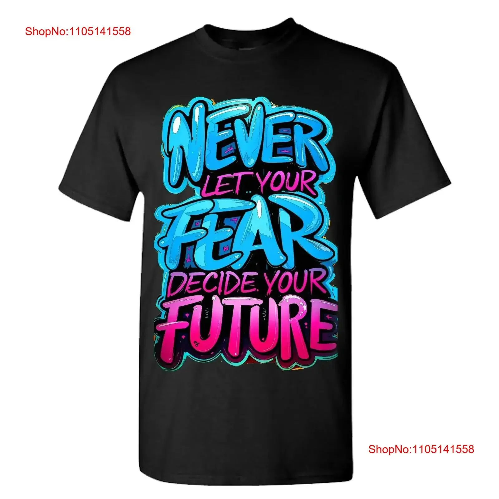 Never Let Your Fear Decide Future T shirt vintage Washed graphic fashion Casual Comfortable Top For Everyday Wear Versatile