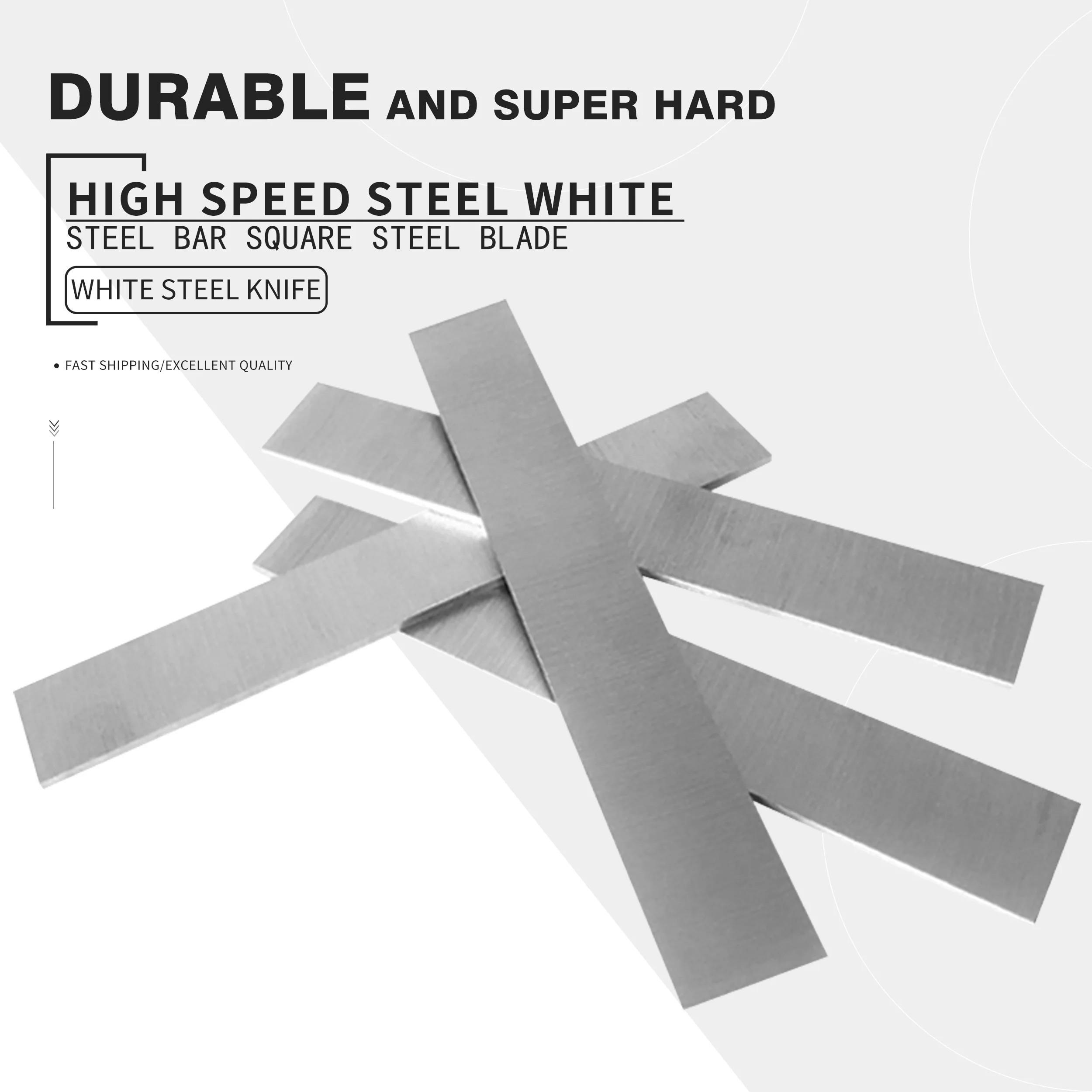 White steel knife white steel bar thickness 8mm long 300mm high-speed steel turning blade CNC high-speed steel blades super hard