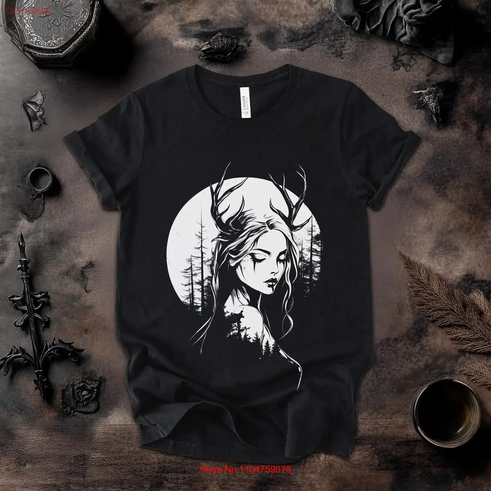Gothic Succubus Queen T Shirt Dark Fantasy Witch Clothing Demoness Mystical ForesT Apparel vintage Washed streetwear Breathable