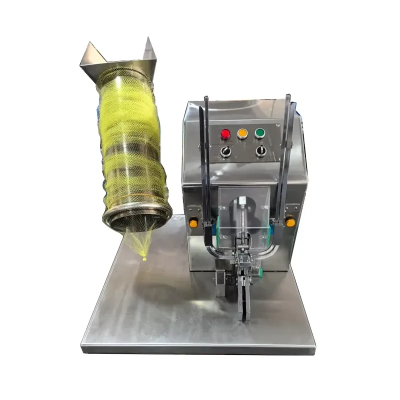 Automatic Vegetable Mesh Bag Packing Machine for Onion Potato Fruit Packaging Equipment High Speed Net Bag Sealer Device