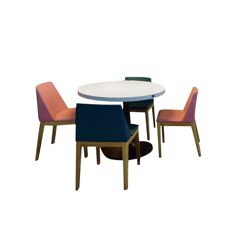 Modern style simple theme tea restaurant dining table and chair set living room furniture