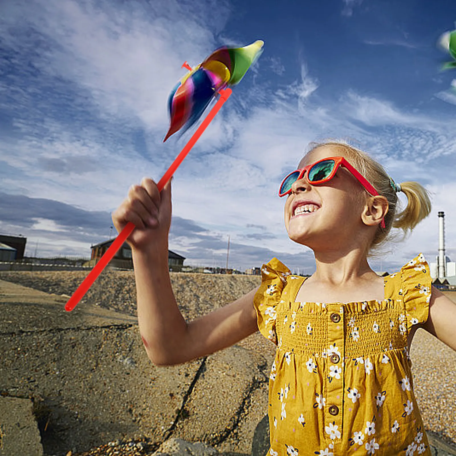 

10Pcs Windmill Parts Sturdy Plastic Rods DIY Pinwheel Making Sticks Garden Replacement Bars Windmills for Garden