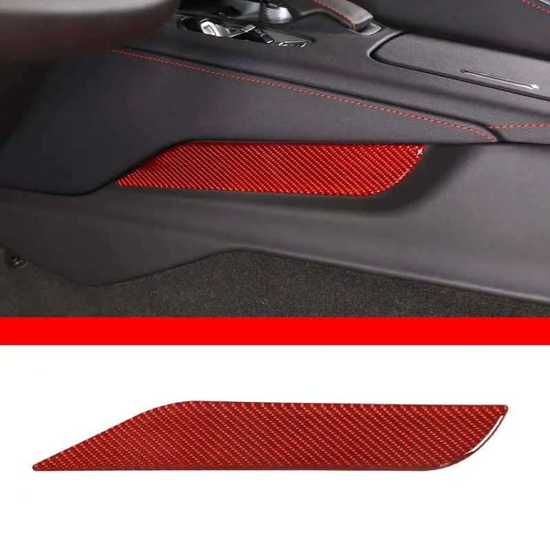 

1PCS Carbon Fiber Center Control Gear LEFT Side Panel Trim Kit Auto Part For Chevrolet Corvette C8 Stingray Z51 Z06 2020-2023