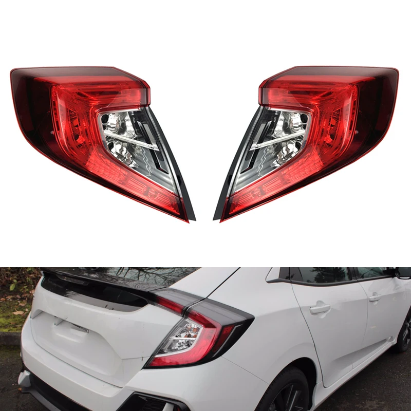 

Pop For Honda Civic Hatchback 2017-2021 Car LED Rear Tail Light Warning Brake Fog Lamp Turn Signal Light Car Accessories 33500TG