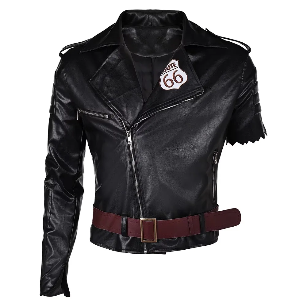 Game Overwatch Cole Cassidy Cosplay Costumes McCree Faux Leather Jackets And Belt Halloween Carnival Uniform For Men