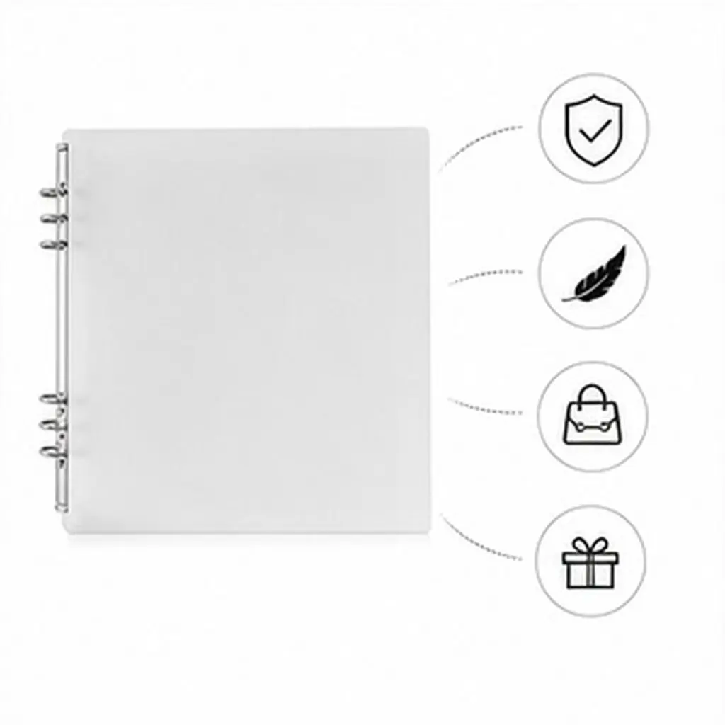 A4 Loose Leaf Binder Cover Plastic Notebook Shell Protective Dustproof Lightweight Portable for School Office Journal Scrapbook
