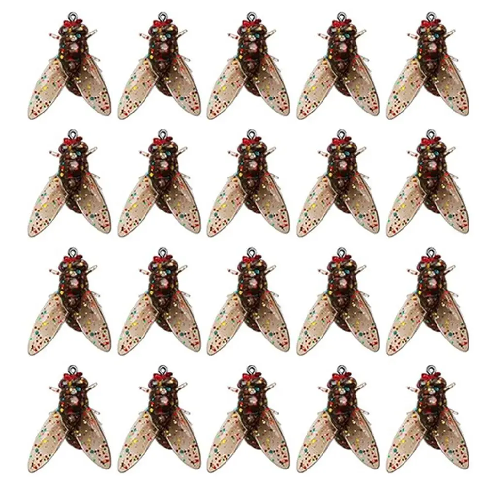 

20PCS Sharpened Hook Bionic Fly Fishing Bait Simulated Flies Shrimp Flavor Flies Spinner Swim Baits Durable 3 Different Sizes