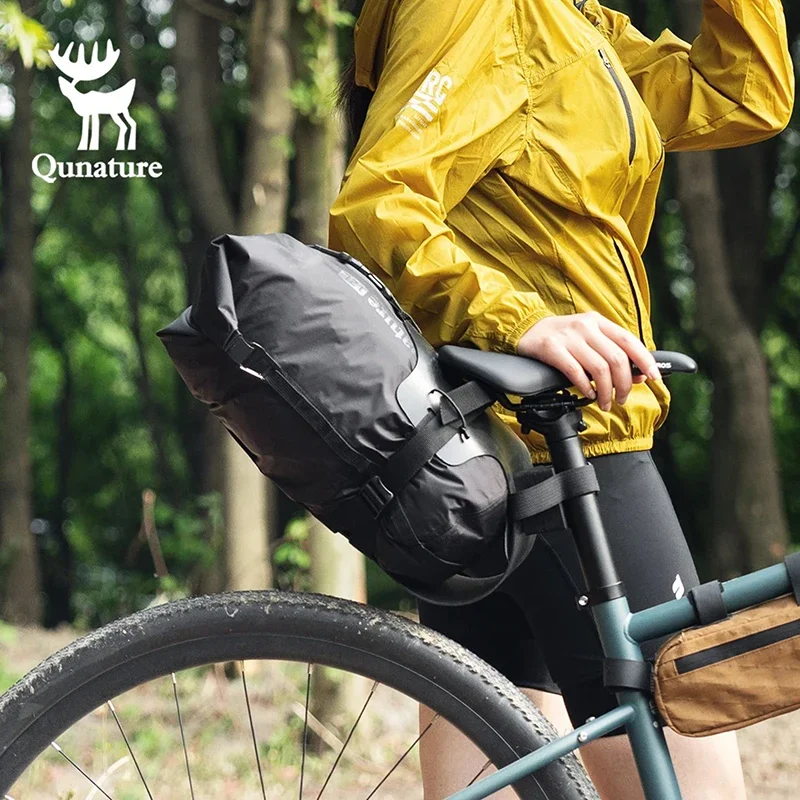 Qunature suporte de bicicleta leve ajustável rack traseiro saco suporte mtb acessórios ciclismo estrada