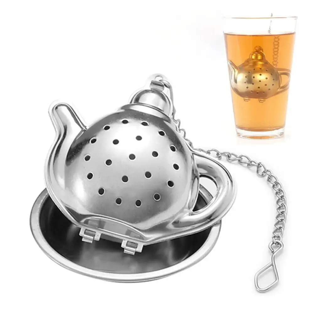 Steel Creative Non-rust Reusable with Base Tea Accessories Coffee Filter Tea Infuser Herbal Spice Filter Spice Strainer