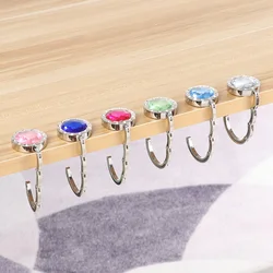 Creative Portable Metal Foldable Bag Purse Hook Handbag Hanger Purse Hook Handbag Holder Shell Bag Folding Table Hook 10 Colors