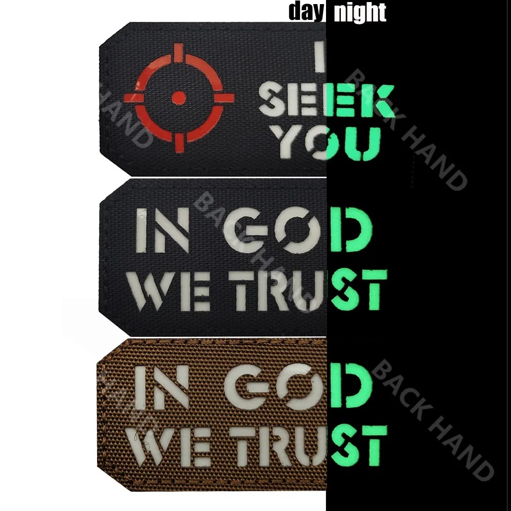 IN GOD WE TRUST Embroidery Patch Slogan Patches Military Army Embroidered Badges Tactical Appliqued Patches Emblem For Cap