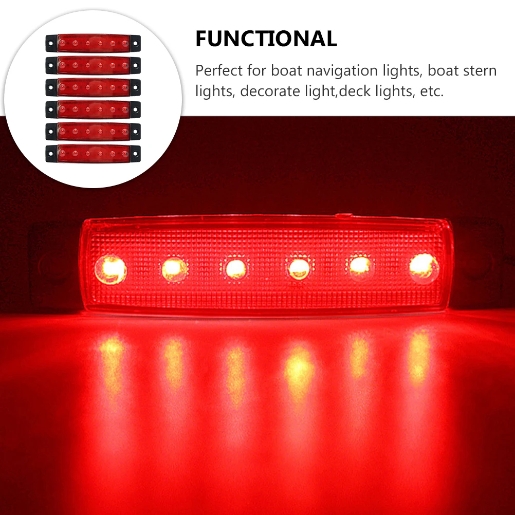 

6pcs Waterproof Boat Lights Marine Navigation Stern Deck Kayak Light 12V White Waterproof Boat Navigation Lights Energy Saving