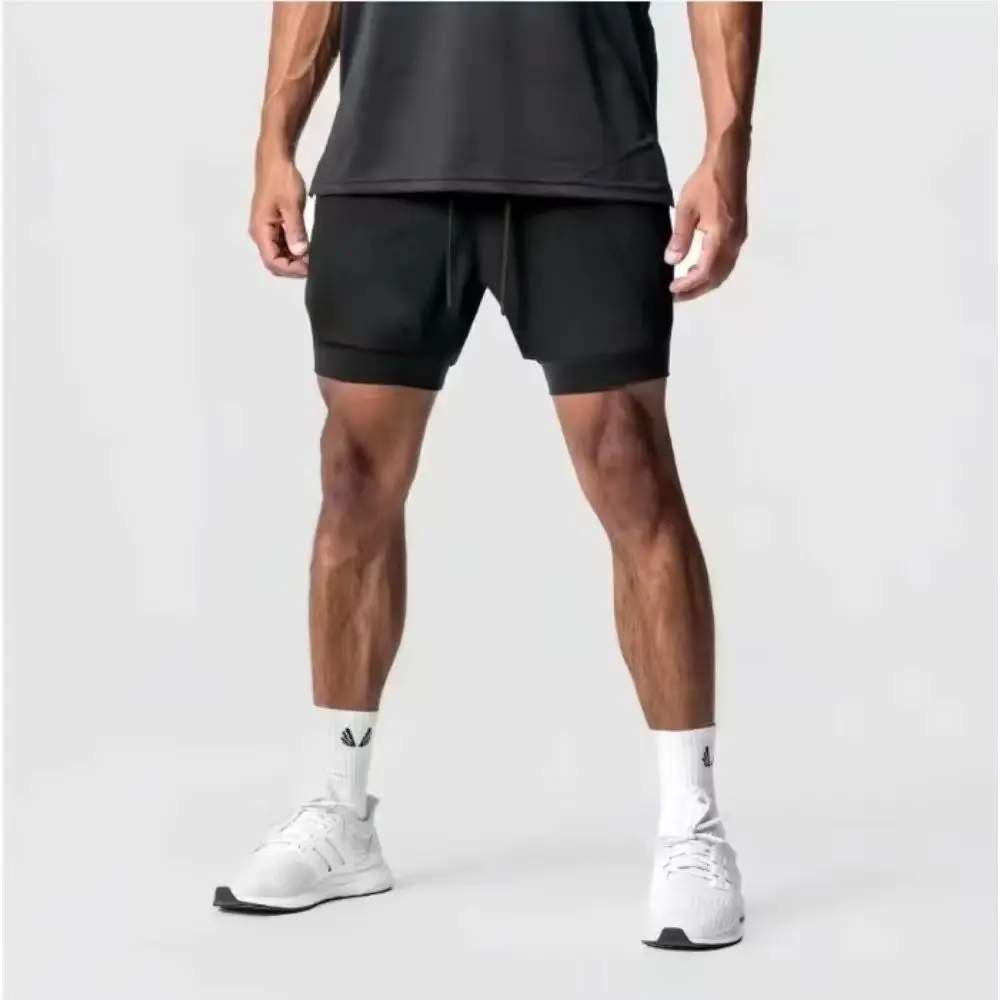 2025 Tendencia Autorización Anime Dragon Ball Series Wukong Pantalones cortos transpirables de doble capa para ejercicio y comodidad para correr