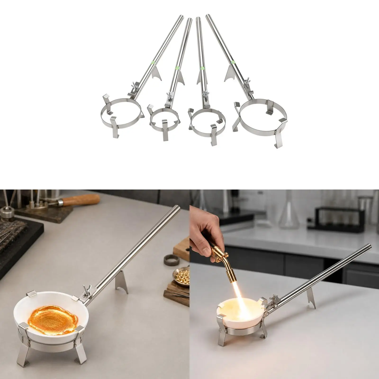 耐火鉢トング-diy-簡単に使用できる、手持ち式の頑丈なプレミアム実用的なジュエリー作成ツール、ジュエリー鋳造用品、耐火鉢クランプ