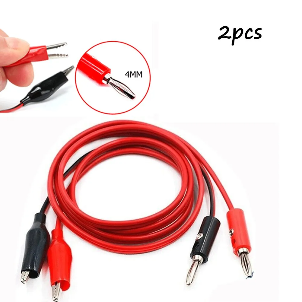 Red and Black Leads 125PCS 3FT for alligator Probe Test Cord Clip to Banana Safe and Easy Testing Without Crossed Wires