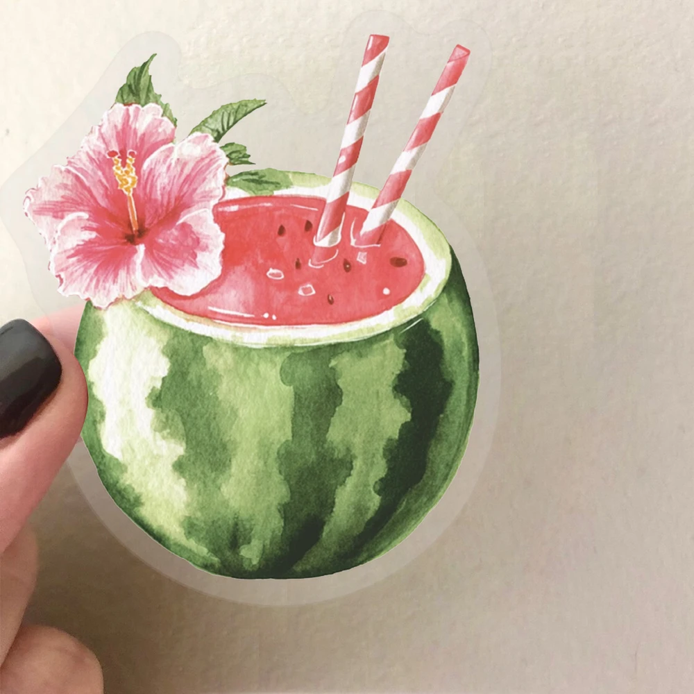 50枚の夏のステッカー、新鮮でかわいい落書き、DIY防水ステッカー、カップ、コンピューター、電話、ノートブックの装飾用