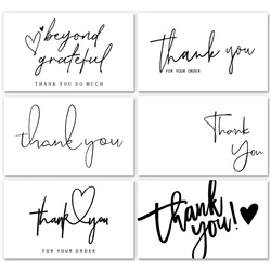 50pcs Thank You For Supporting My Business Cards,Small Customer Appreciation Card for Shop, Online Retailers, Business Supplies