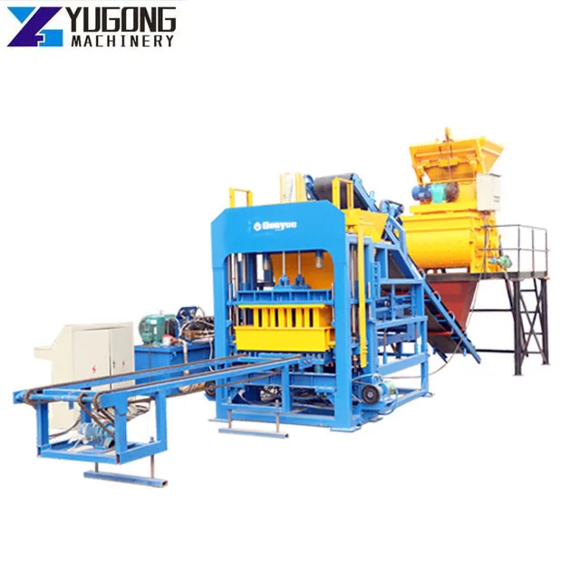 YG Manufacturing Plant Applicable Industries QT 4A-15 Paver Brick Concrete Hollow Block Making Machine