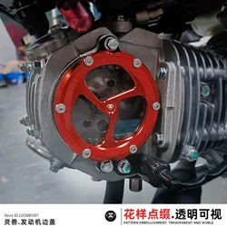 Motorcycle Transparent Visible Clutch Disc Cover Oil Leakage Prevention Engine Side Cover for SPIRIT BEAST Honda Cross Cub CC110