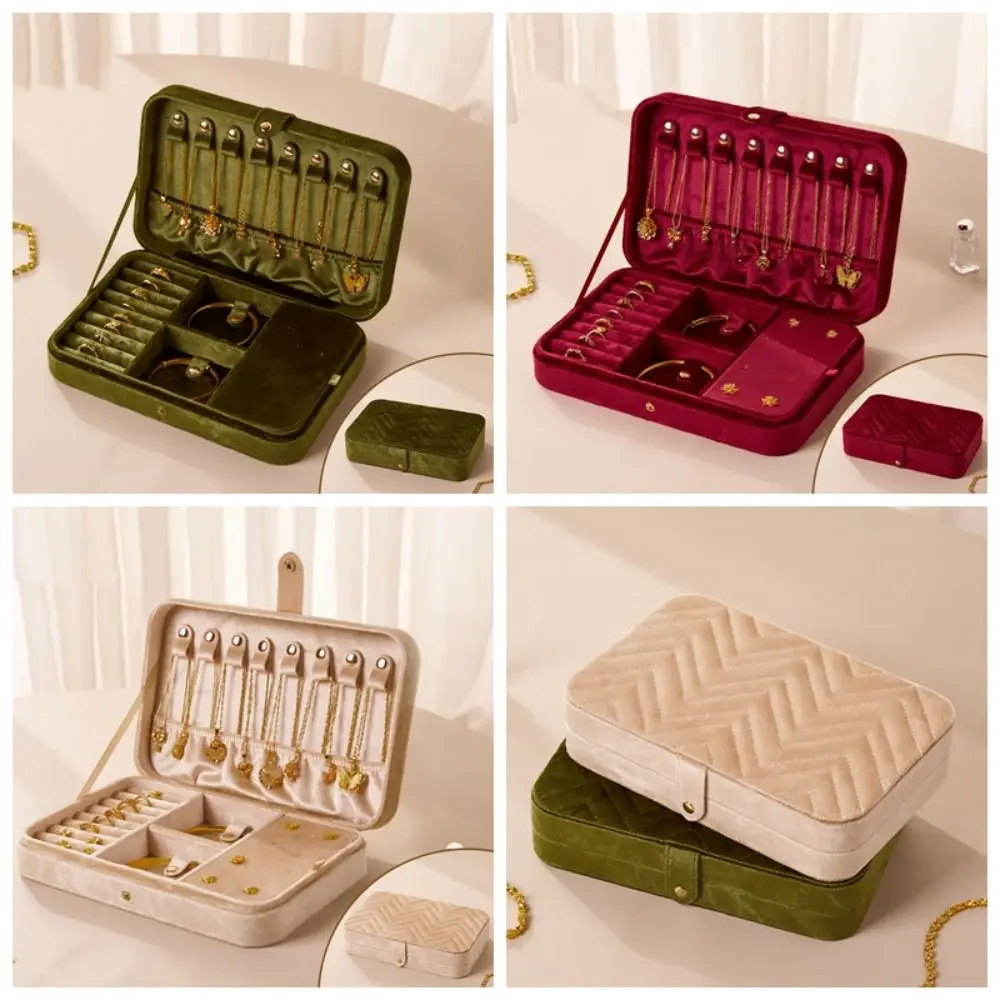 

Rings Necklace Jewelry Packing Bag Large Capacity Bracelet Earrings Velvet Jewelry Holder Organizer Jewelry Storage Case