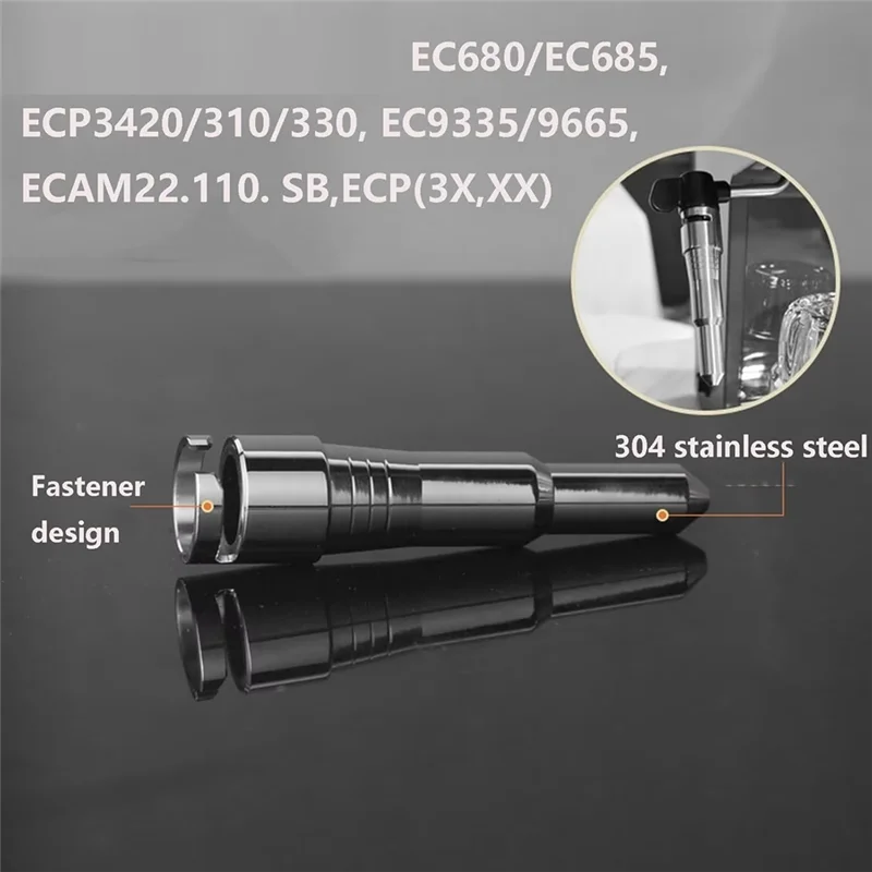 BAAO-For Delonghi Espresso Machine Steam Wand Tip,Stainless Steel Milk Foam Spout Replacement EC680,EC685 Ecp3631,ECP35.31