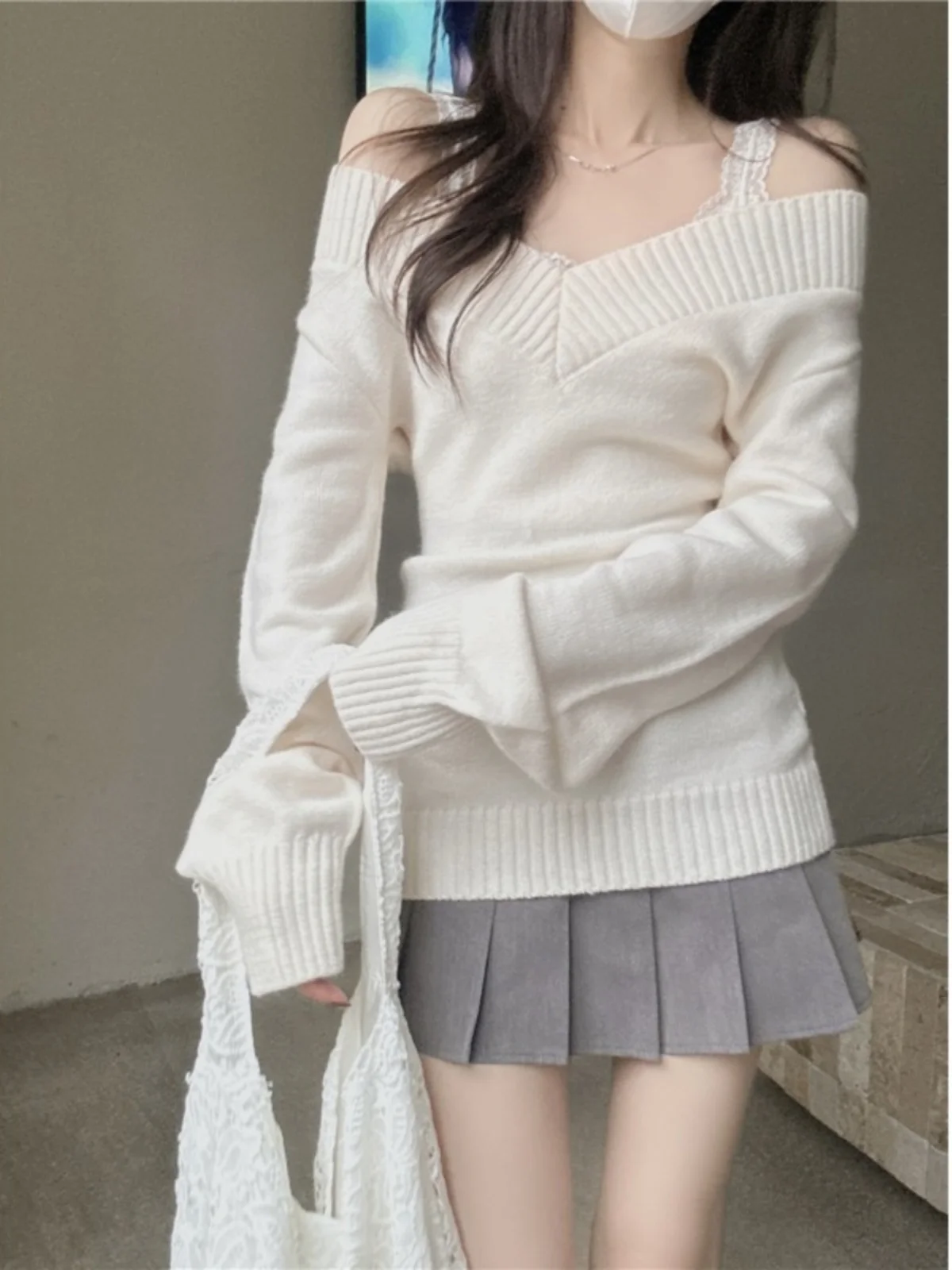 

Sweaters Jumpers Pullovers Women For Crew Pseudo Two-Pieces Christmas Holiday Winter Festival Professional Formal Solid Fit