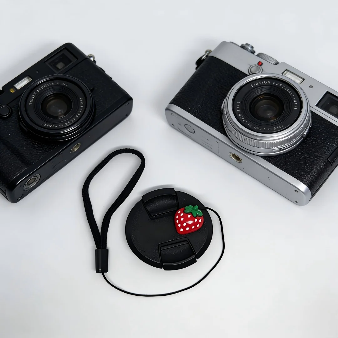 Cute Cartoon Camera Lens Cap Anti-lost Rope Keeper Strap For Canon R50 Sony ZV-E10 Fuji XT50 XT5 XT4 Nikon Z30 Z9 Z8 Accessories