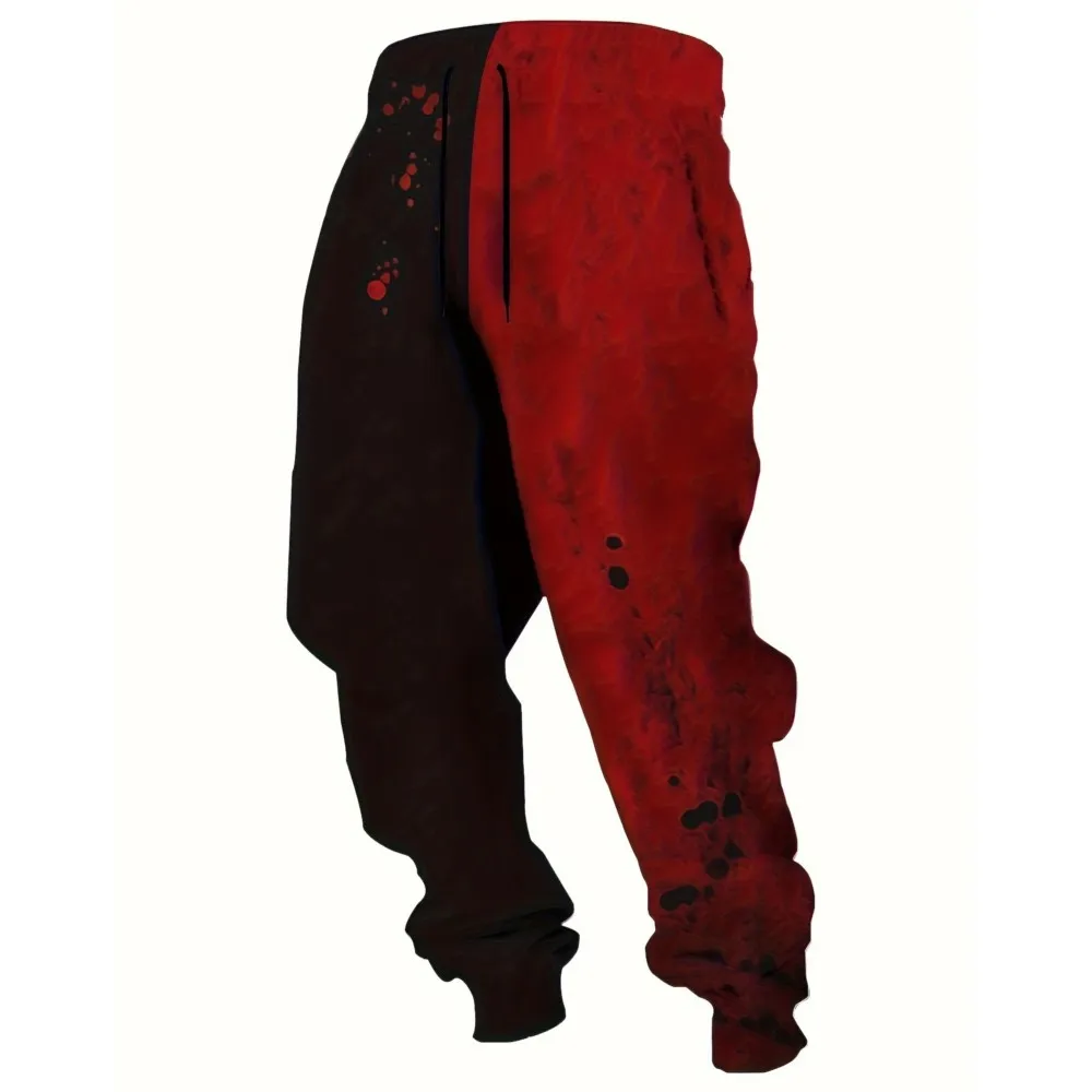 موضة الرجال 2026 Sweatpants الكتابة على الجدران المطبوعة ركض سليم صالح السراويل سراويل صالة غير رسمية مع جيوب الخريف الشتاء الشارع الشهير