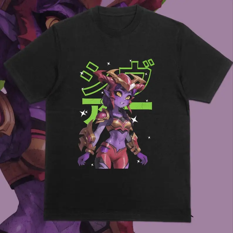 Japanese Style Shyvana, Gaming Shirt, Fanart, Clothes, anime-inspired shirt, cute gaming tee,