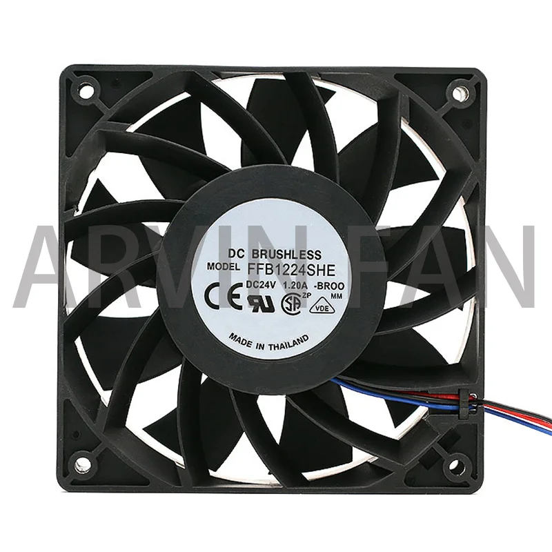 FFB1224SHE 12038 24v 1.20 5500 RPM Big Air Volume Converter Cooling Fan For 120*120*38mm