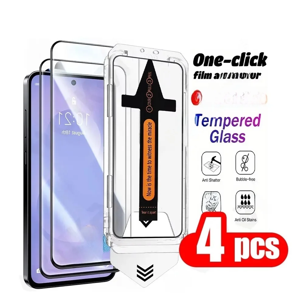 

1-4PCS Dust Free Screen Protector For iPhone 17 17 Pro Max 16 15 16 Pro Max 13 14 12 11 X XR Air 14 Plus XS Tempered Glass Clear
