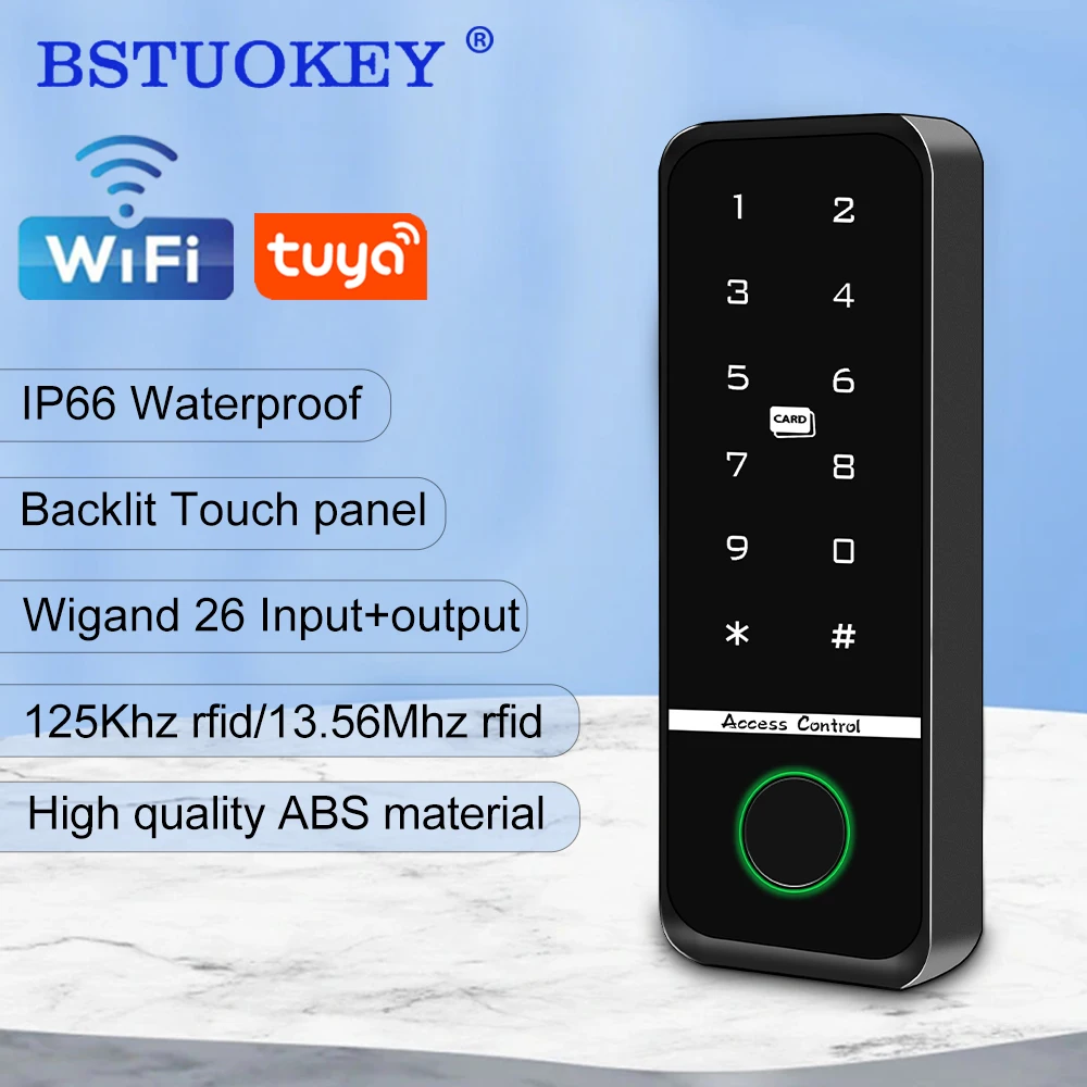 Tuya Smart Fingerprint Door Lock Keypad Wifi Waterproof IP66 Outdoor Gate Passcode RFID IC Card App Keyless Entry Electric Lock